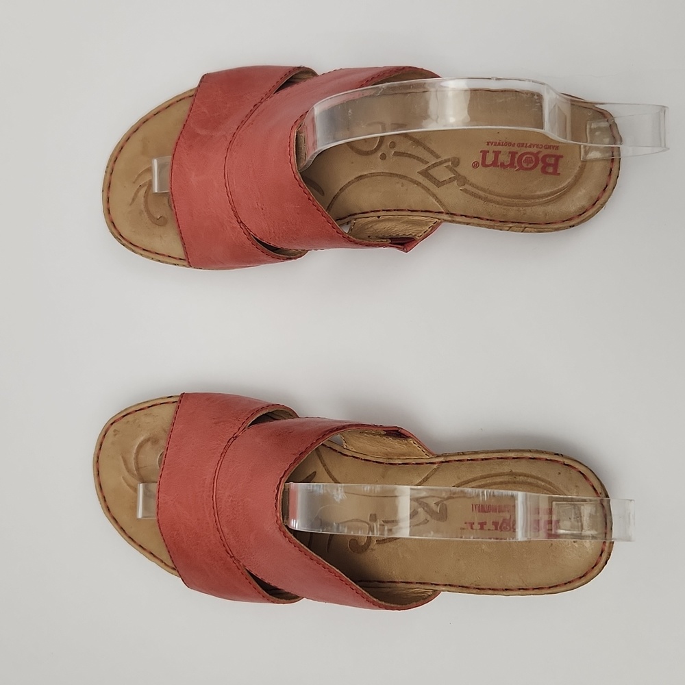 Born Leather Coral Slides Sandals - Picture 6 of 13